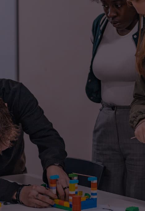 Lady sat at a computer desk